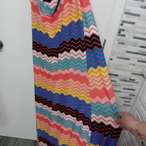 Rouge collection strapless striped longline striped summer dress Padded bra - Picture 7 of 7